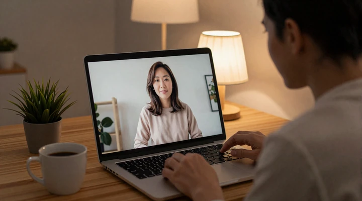 Western man having HD video chat with Vietnamese woman on Best Dating Zone platform