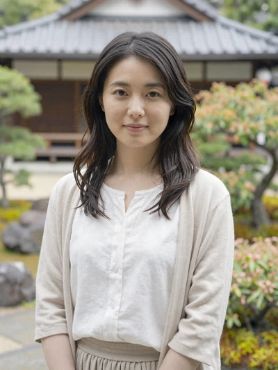 Aiko, 30, verified Japanese woman in white blouse at a traditional garden in Osaka